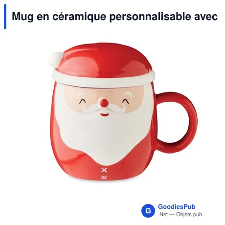 Mug en céramique personnalisable avec logo - Père Noël