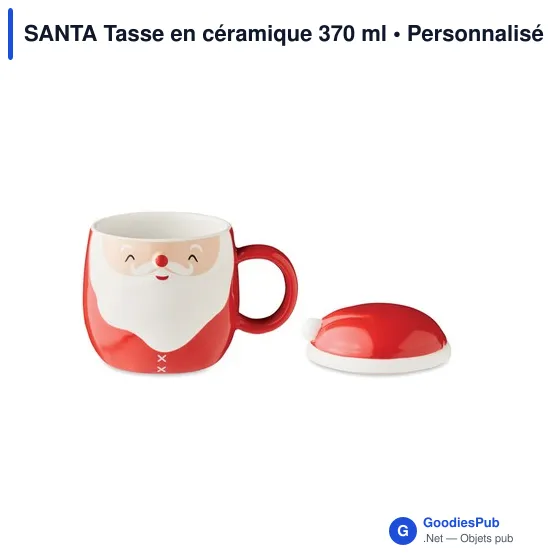 Mug en céramique personnalisable avec logo - Père Noël - Image 3