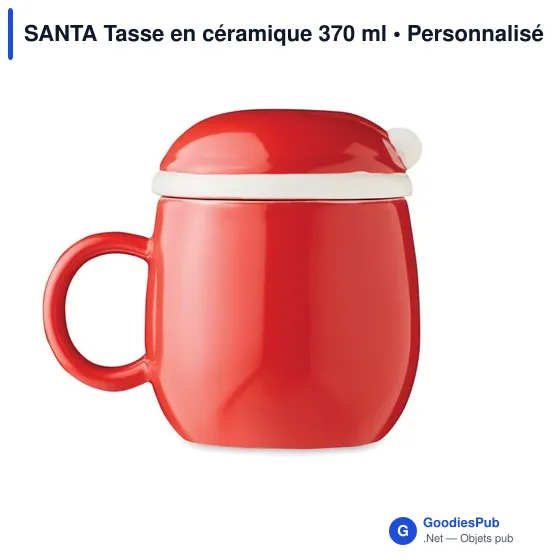 Mug en céramique personnalisable avec logo - Père Noël - Image 4