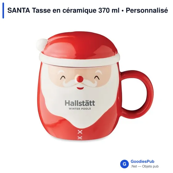 Mug en céramique personnalisable avec logo - Père Noël - Image 5