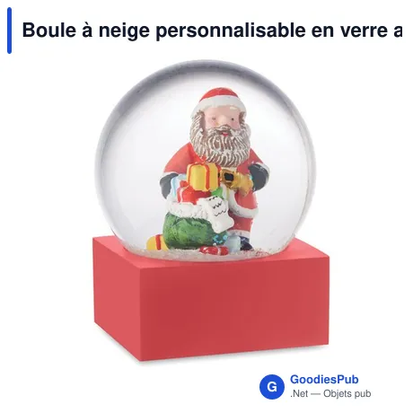 Boule à neige personnalisable en verre avec logo - SANTISIMO