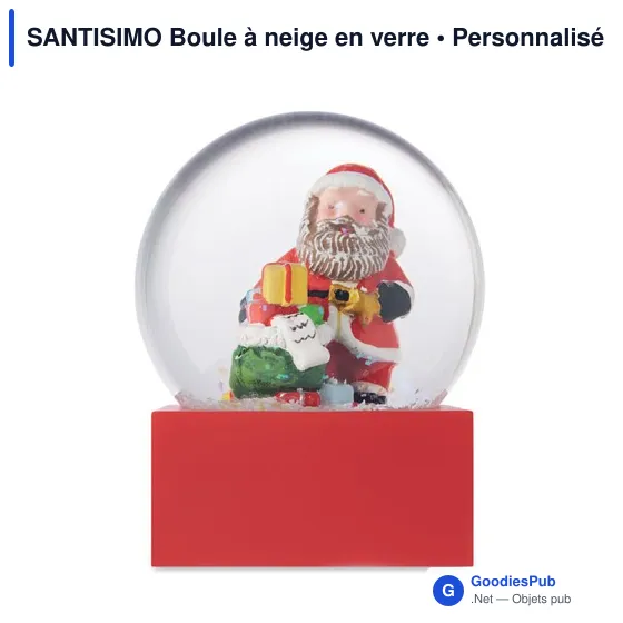 Boule à neige personnalisable en verre avec logo - SANTISIMO - Image 2