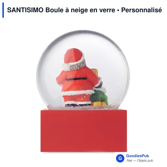 Boule à neige personnalisable en verre avec logo - SANTISIMO - Image 3