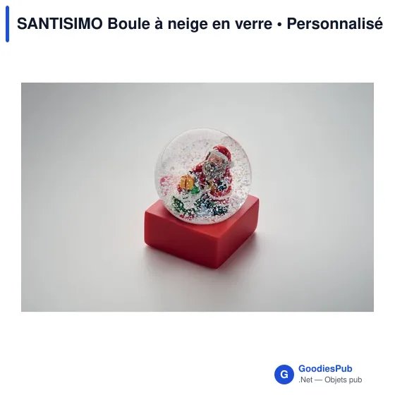 Boule à neige personnalisable en verre avec logo - SANTISIMO - Image 5
