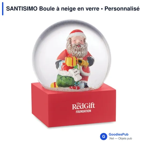 Boule à neige personnalisable en verre avec logo - SANTISIMO - Image 7