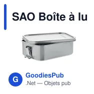 SAO Boîte à lunch en acier inox - Miniature 3
