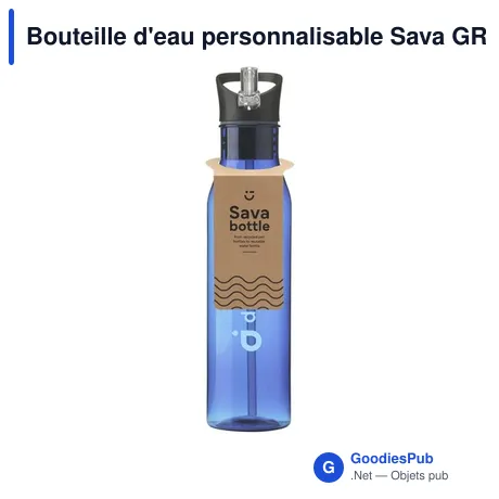 Bouteille d'eau personnalisable Sava GRS RPET 720 ml avec logo