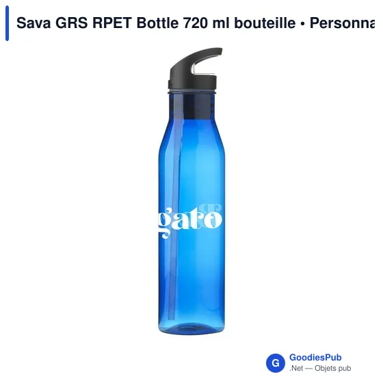 Bouteille d'eau personnalisable Sava GRS RPET 720 ml avec logo - Image 2