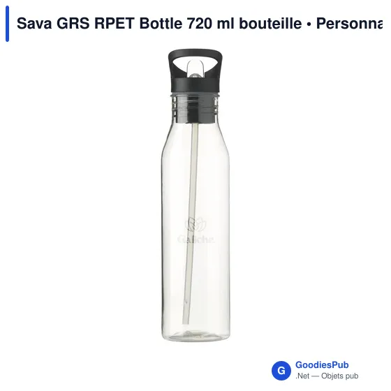Bouteille d'eau personnalisable Sava GRS RPET 720 ml avec logo - Image 12