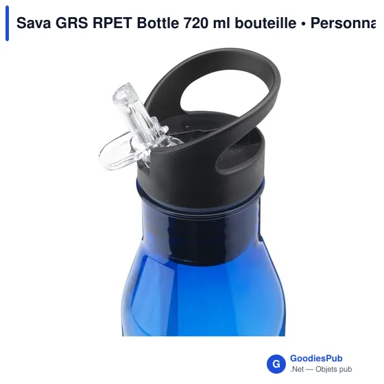 Bouteille d'eau personnalisable Sava GRS RPET 720 ml avec logo - Image 3