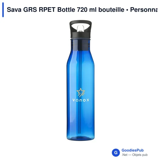 Bouteille d'eau personnalisable Sava GRS RPET 720 ml avec logo - Image 6