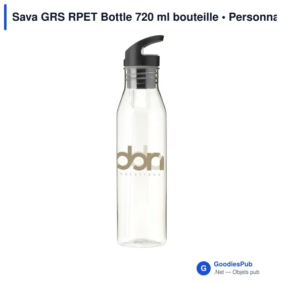 Bouteille d'eau personnalisable Sava GRS RPET 720 ml avec logo - Image 8