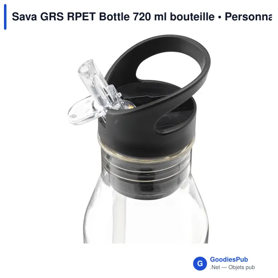 Bouteille d'eau personnalisable Sava GRS RPET 720 ml avec logo - Image 9