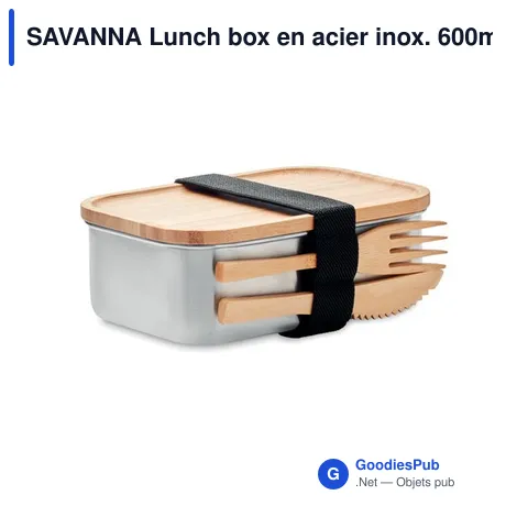 SAVANNA Lunch box en acier inox. 600ml