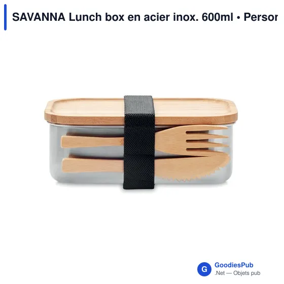 SAVANNA Lunch box en acier inox. 600ml - Image 2