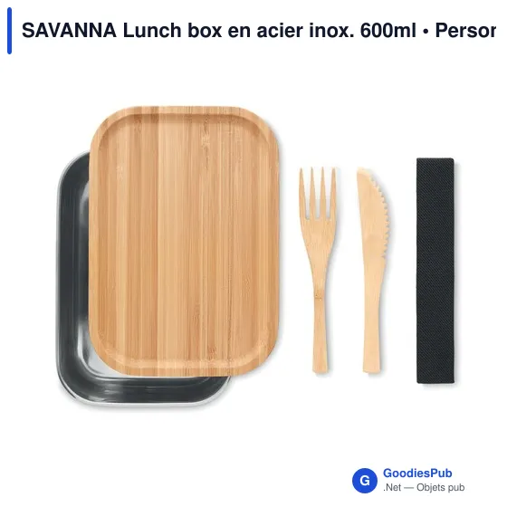 SAVANNA Lunch box en acier inox. 600ml - Image 3