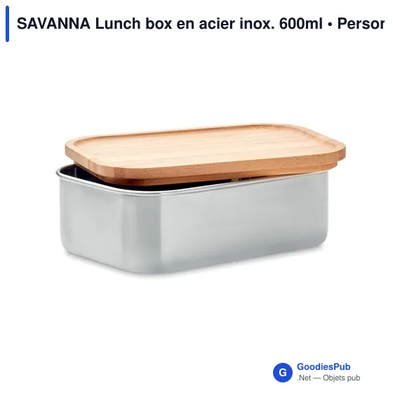 SAVANNA Lunch box en acier inox. 600ml - Image 4