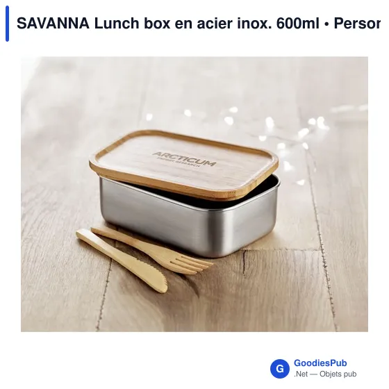 SAVANNA Lunch box en acier inox. 600ml - Image 5