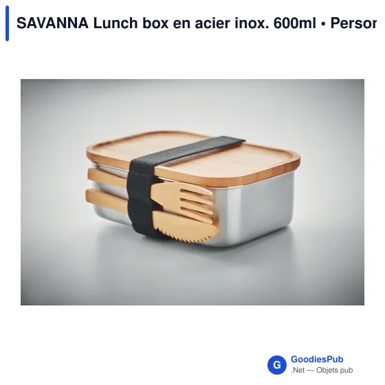 SAVANNA Lunch box en acier inox. 600ml - Image 7