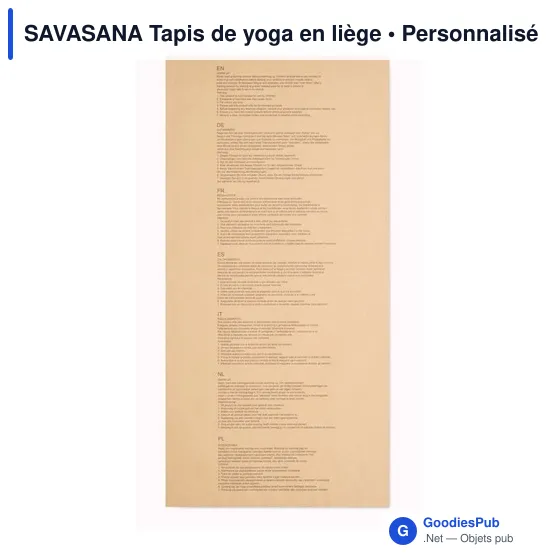 SAVASANA Tapis de yoga en liège - Image 7