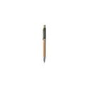 Variante anthracite - Stylo à bille personnalisable en bambou avec logo - Saya Bamboo Pen