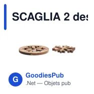 SCAGLIA 2 dessous de plat en d'acacia - Miniature 1