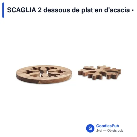 SCAGLIA 2 dessous de plat en d'acacia