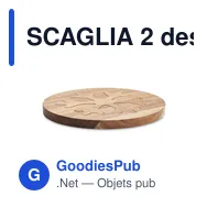 SCAGLIA 2 dessous de plat en d'acacia - Miniature 2