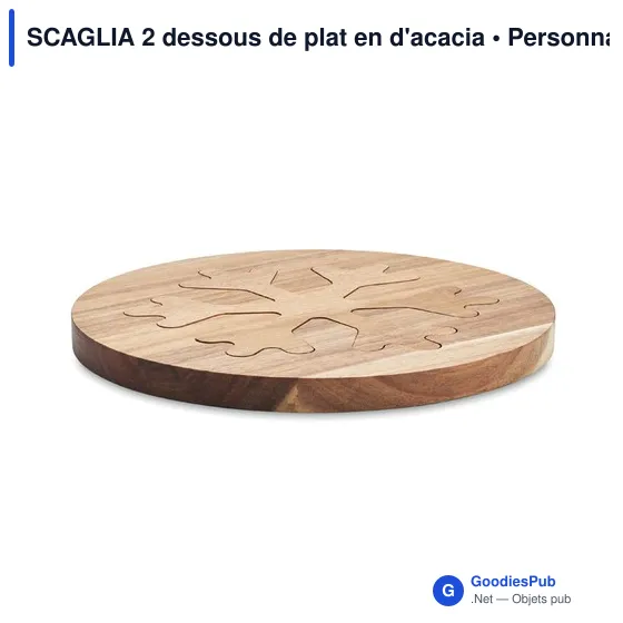 SCAGLIA 2 dessous de plat en d'acacia - Image 2