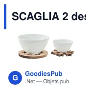 SCAGLIA 2 dessous de plat en d'acacia - Miniature 3