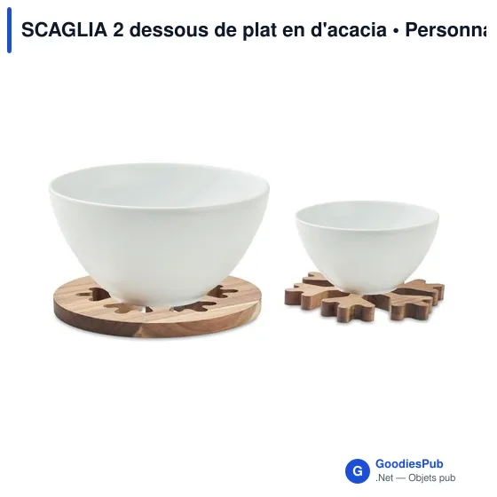 SCAGLIA 2 dessous de plat en d'acacia - Image 3