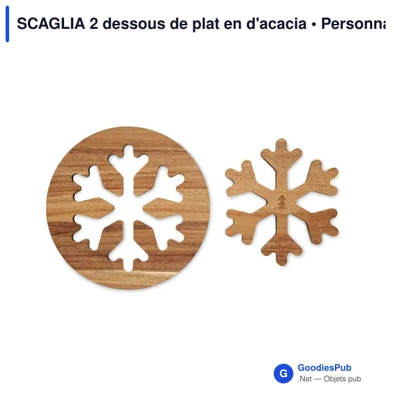 SCAGLIA 2 dessous de plat en d'acacia - Image 4
