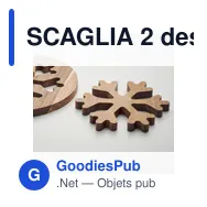 SCAGLIA 2 dessous de plat en d'acacia - Miniature 5