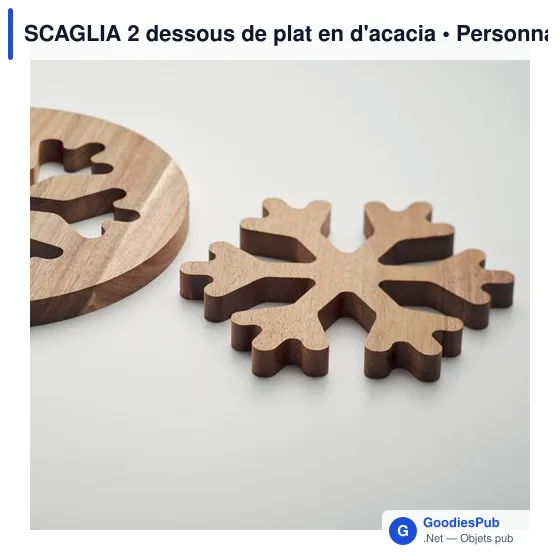 SCAGLIA 2 dessous de plat en d'acacia - Image 5