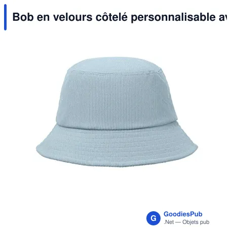 Bob en velours côtelé personnalisable avec logo - SCOOP