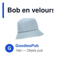 Bob en velours côtelé personnalisable avec logo - SCOOP - Miniature 2