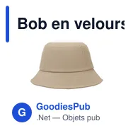 Bob en velours côtelé personnalisable avec logo - SCOOP - Miniature 11
