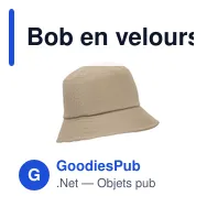 Bob en velours côtelé personnalisable avec logo - SCOOP - Miniature 12