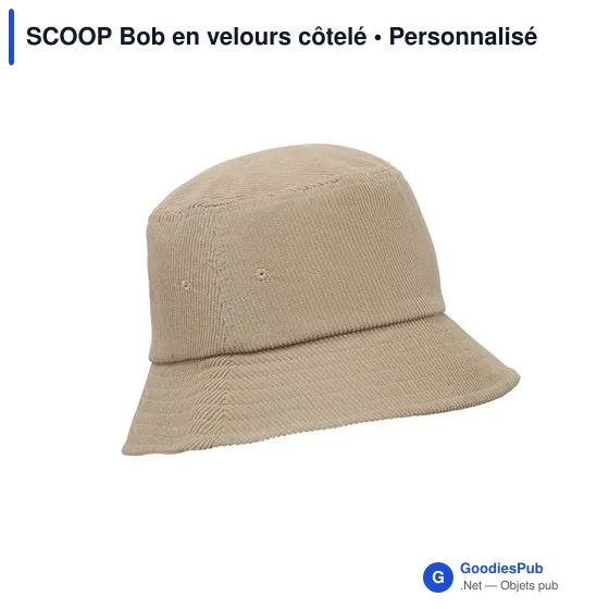 Bob en velours côtelé personnalisable avec logo - SCOOP - Image 12