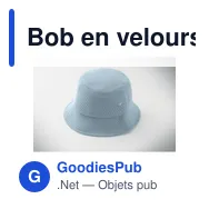 Bob en velours côtelé personnalisable avec logo - SCOOP - Miniature 3