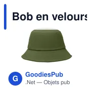 Bob en velours côtelé personnalisable avec logo - SCOOP - Miniature 4