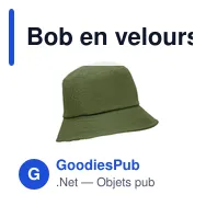 Bob en velours côtelé personnalisable avec logo - SCOOP - Miniature 5