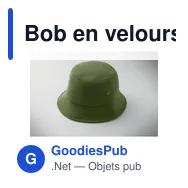 Bob en velours côtelé personnalisable avec logo - SCOOP - Miniature 6