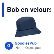 Bob en velours côtelé personnalisable avec logo - SCOOP - Miniature 8