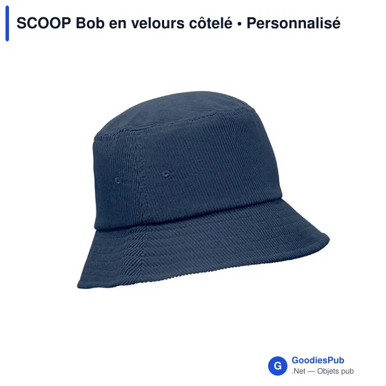 Bob en velours côtelé personnalisable avec logo - SCOOP - Image 8