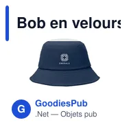 Bob en velours côtelé personnalisable avec logo - SCOOP - Miniature 9