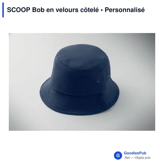 Bob en velours côtelé personnalisable avec logo - SCOOP - Image 10