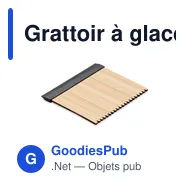 Grattoir à glace personnalisable en bambou avec logo - SCRATCHY - Miniature 1