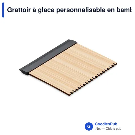 Grattoir à glace personnalisable en bambou avec logo - SCRATCHY