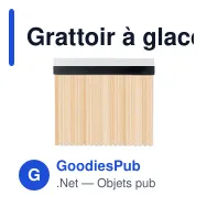 Grattoir à glace personnalisable en bambou avec logo - SCRATCHY - Miniature 2